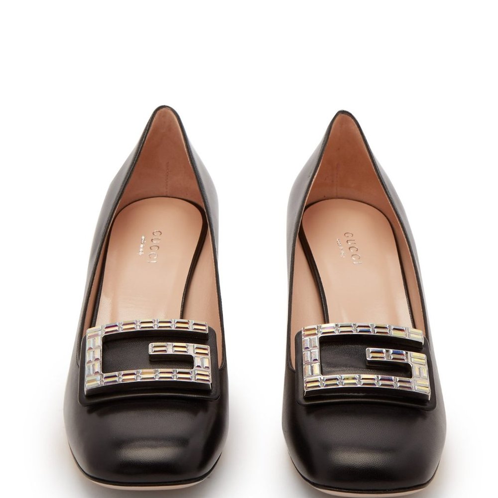 NIB Gucci Madelyn black crystal shoes IT 37 - Picture 6 of 8